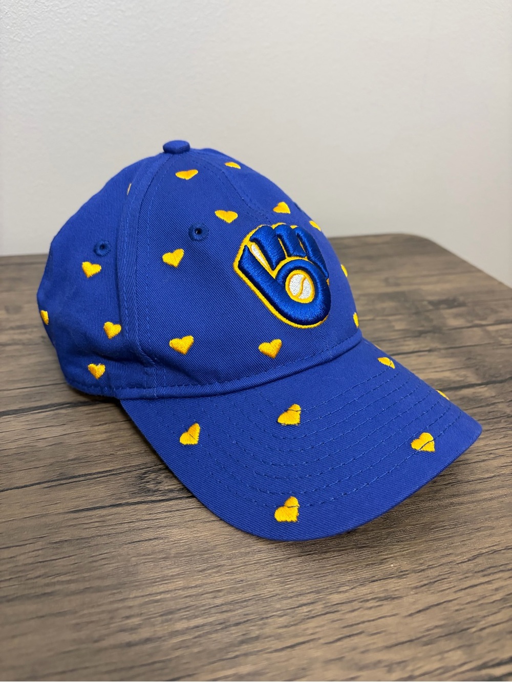 Milwaukee Brewers New Era Baseball Hat Youth Heart Embroidered
